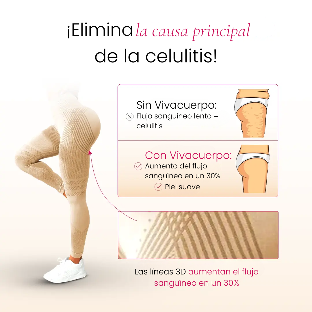 Leggings 3D VivaCuerpo™ - Negro